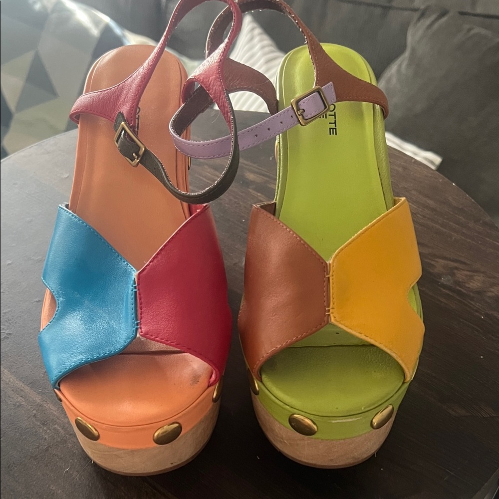 Charlotte Stone Colorful Platform Sandals